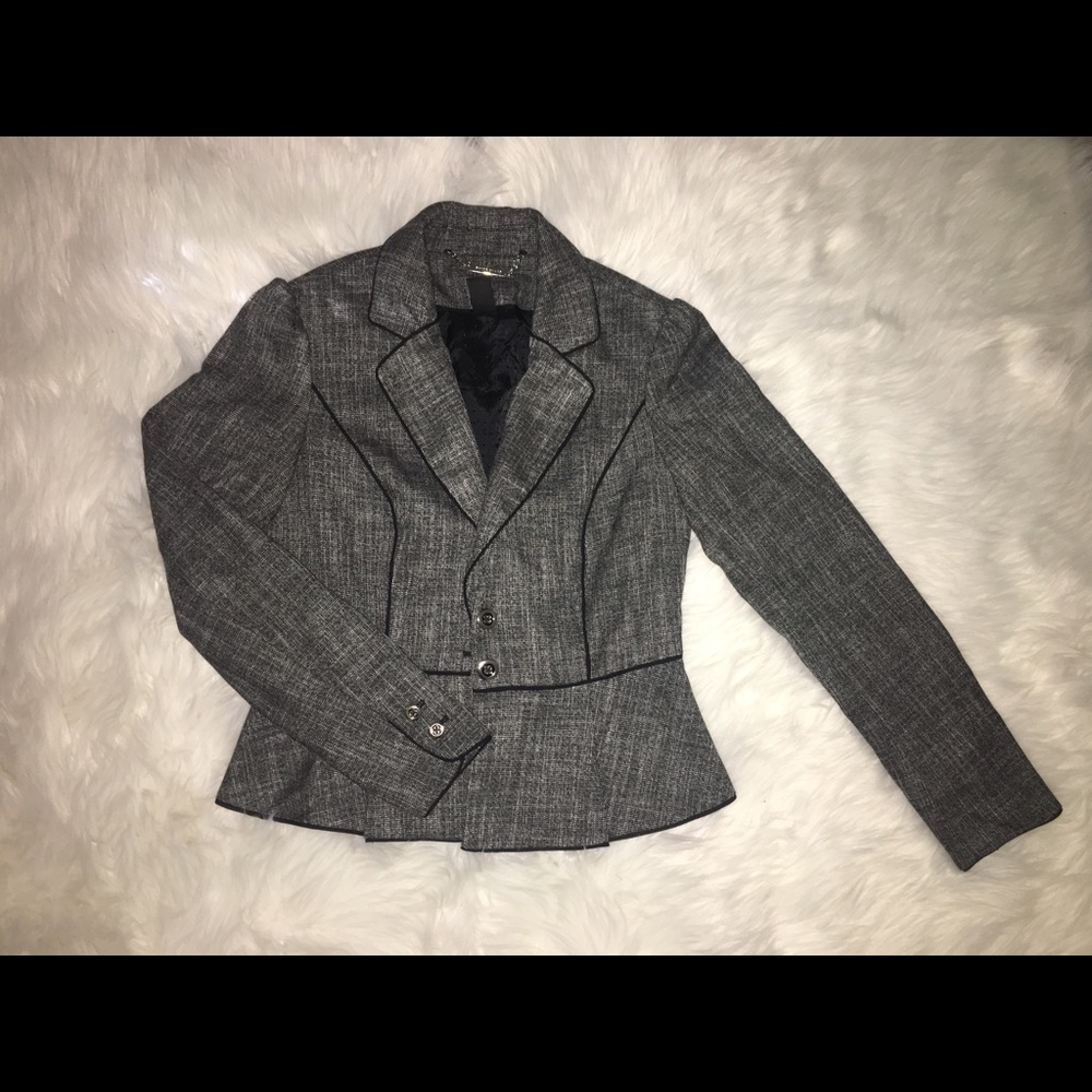 white | Black  blazer size 0